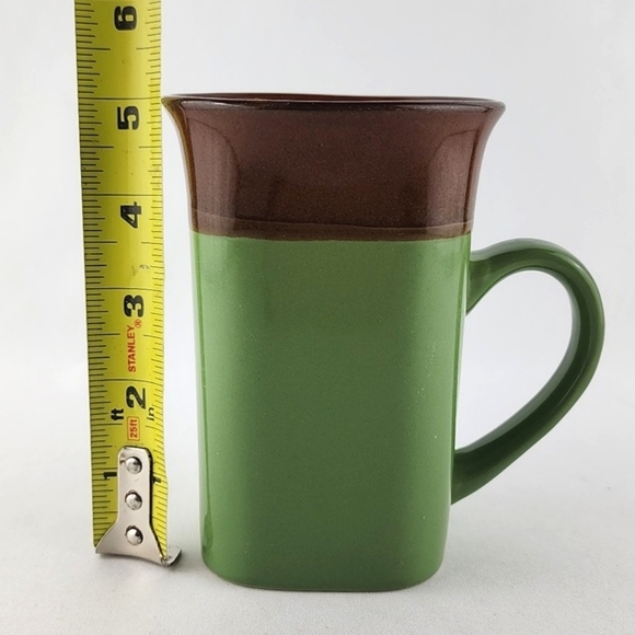 Royal Norfolk 5 Tall Mugs Quality Collectible Stoneware Green Brown - Picture 12 of 12